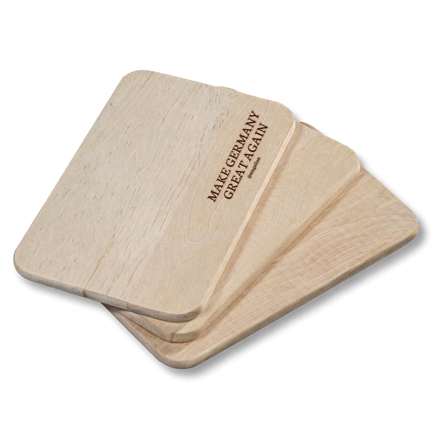 MGGA Eingollan Schneidebrett | Frühstücksbrettchen mit Gravur Küchenbrett Make Germany Great Again